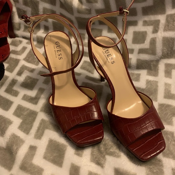 Guess Shoes - 7.5 guess heels  red guess heels